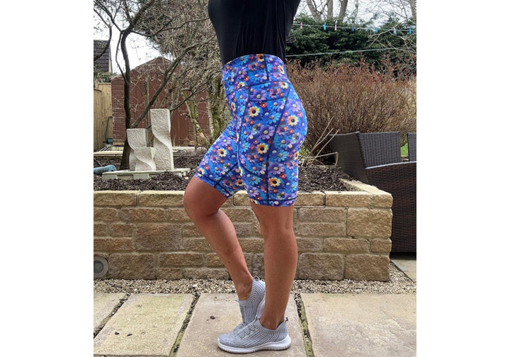 Daisy Dreamscape Long Shorts with pockets