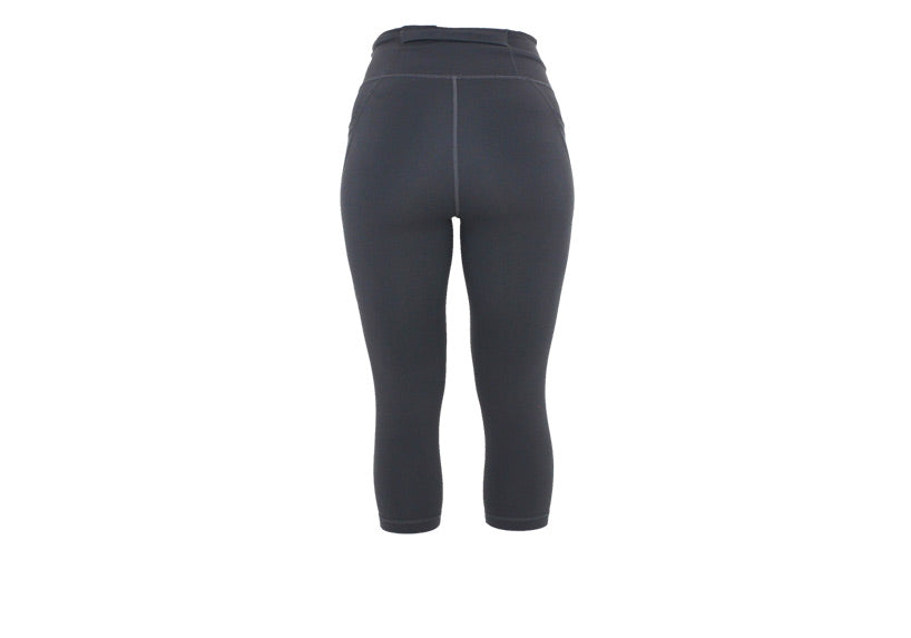 Capri Dark Grey Premium Leggings with Pockets