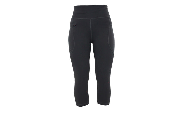 Capri Dark Grey Premium Leggings with Pockets