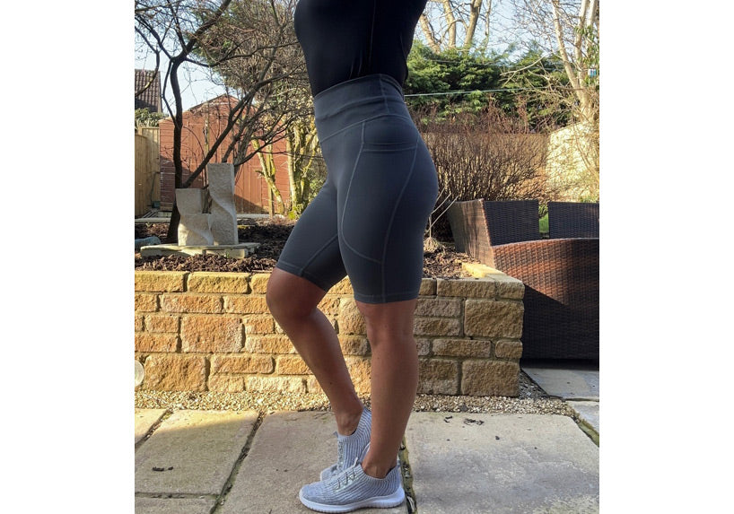 Dark Grey Premium Long Shorts with Pockets