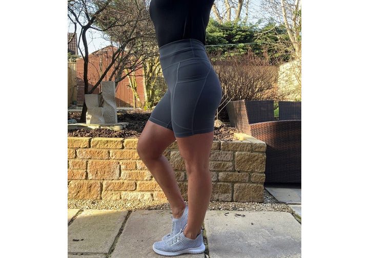 Dark Grey Premium Mid Shorts with Pockets