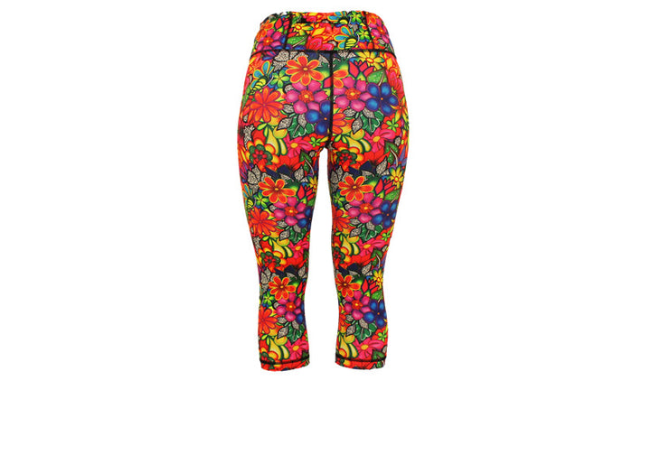 Capri Doodle Blooms leggings with pockets
