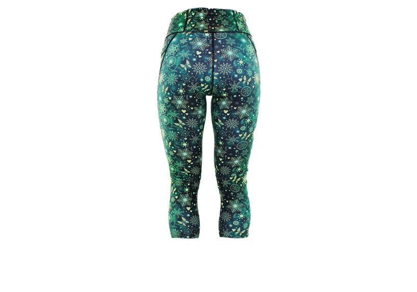 PRE ORDER Capri Emerald Frost Leggings with pockets