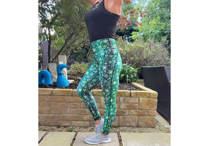 PRE ORDER Winter Emerald Frost Leggings with Pockets