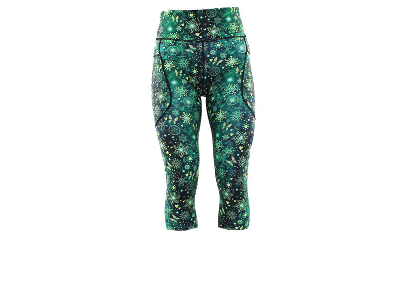 PRE ORDER Capri Emerald Frost Leggings with pockets