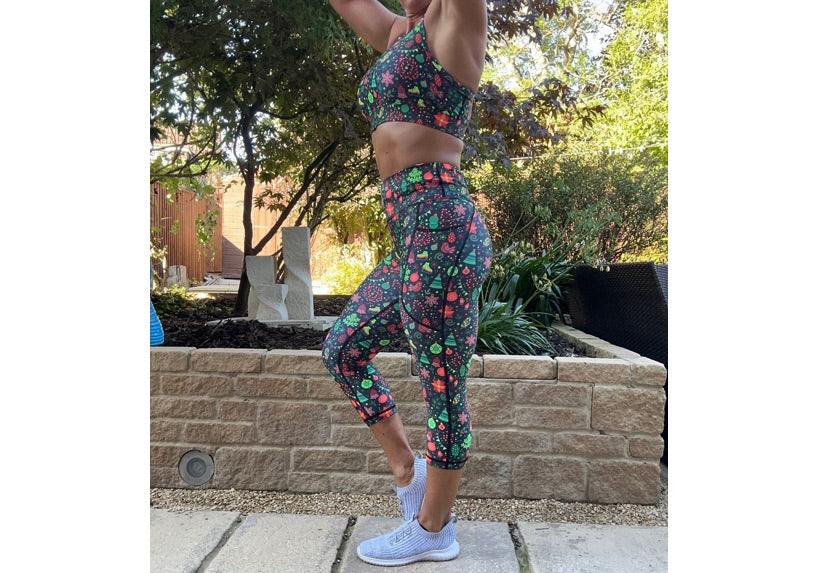 PRE ORDER Capri Festive Charms Leggings with pockets