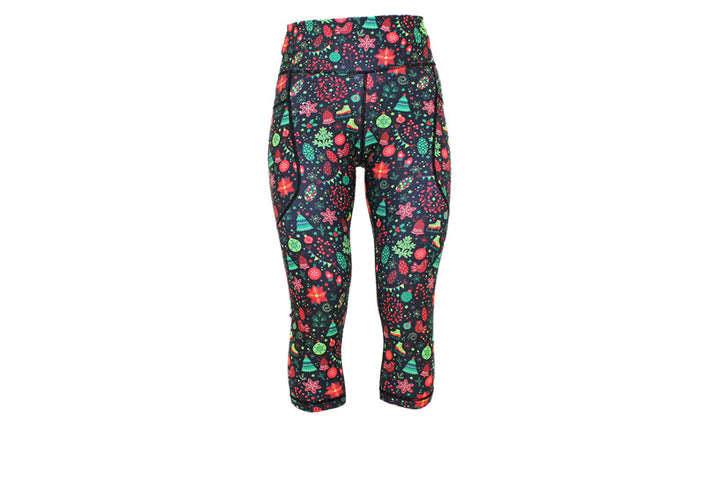 PRE ORDER Capri Festive Charms Leggings with pockets