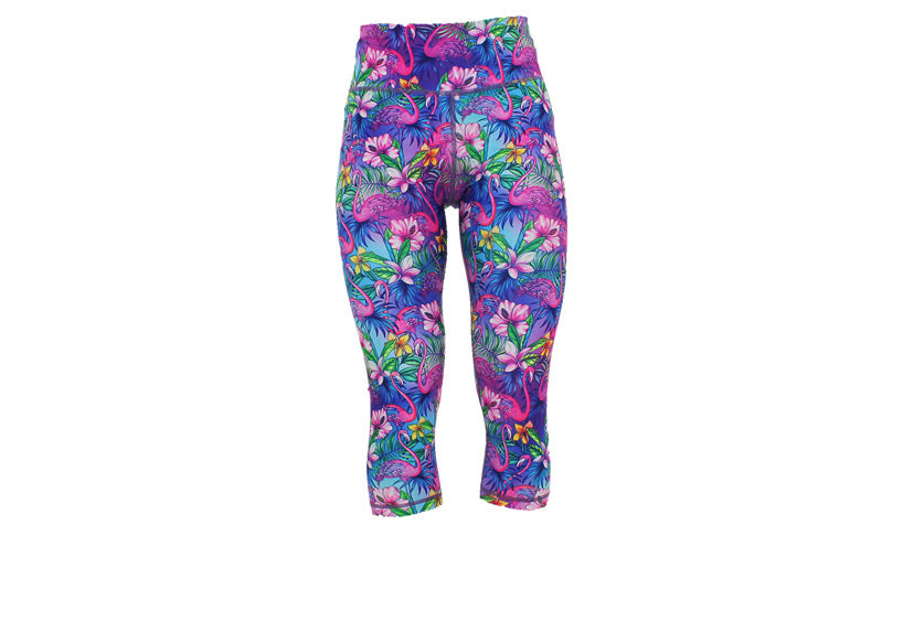 Capri Flamingo Leggings with pockets