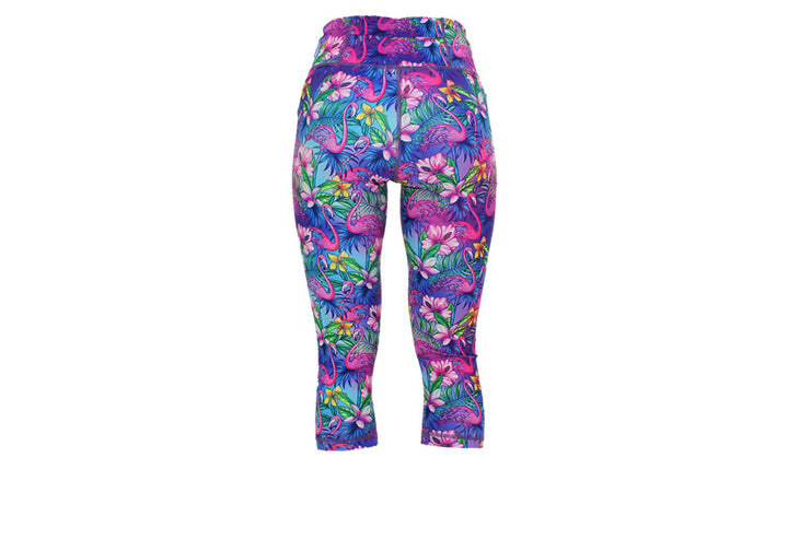 Capri Flamingo Leggings with pockets