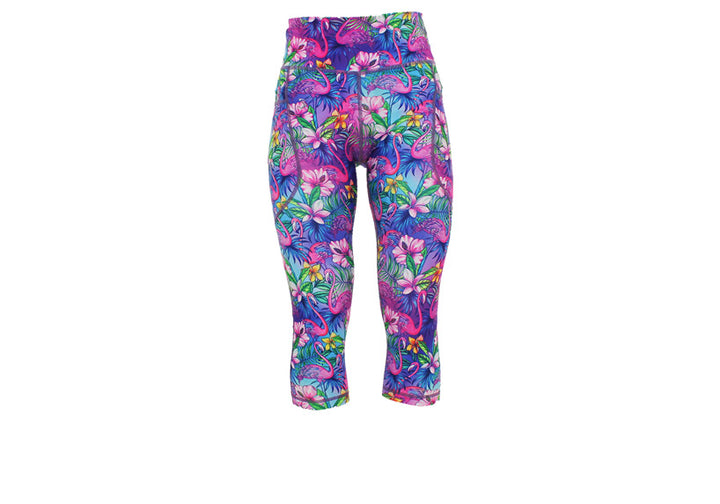 Capri Flamingo Leggings with pockets