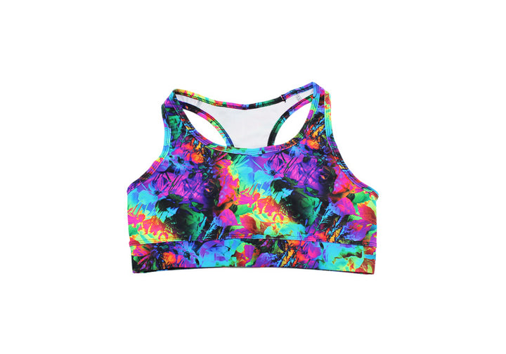 Fluorescent Flora Sports Bra