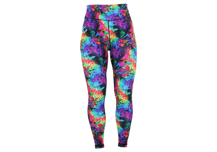 Fluorescent Flora leggings with pockets