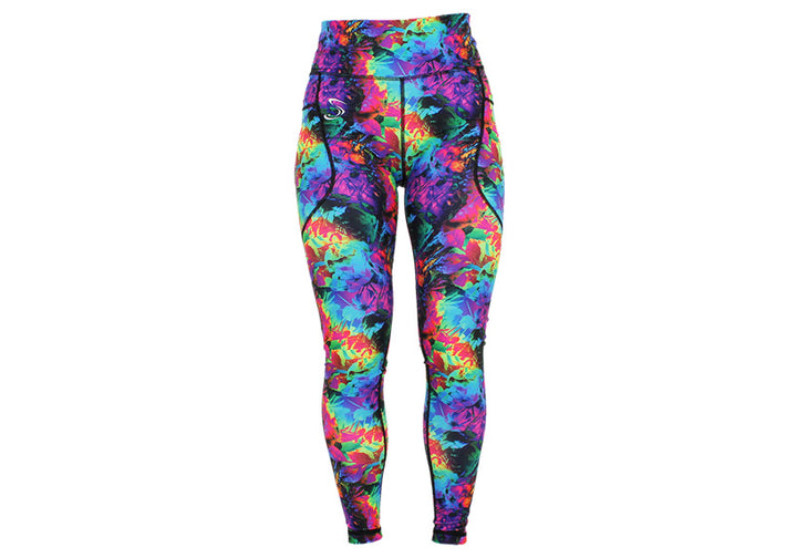 Fluorescent Flora leggings with pockets