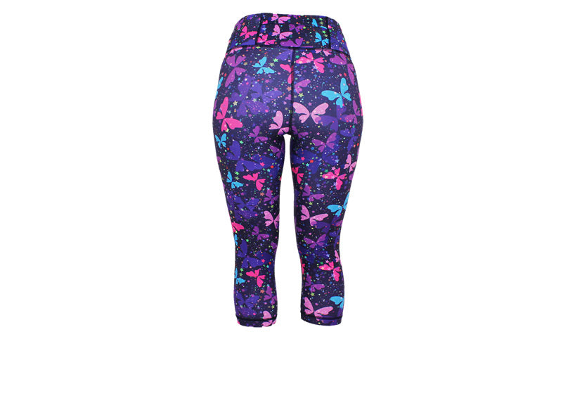 Capri Flutterby Leggings with pockets