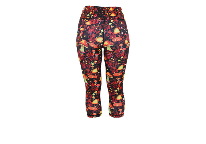 Capri Funky Fungi Leggings with pockets