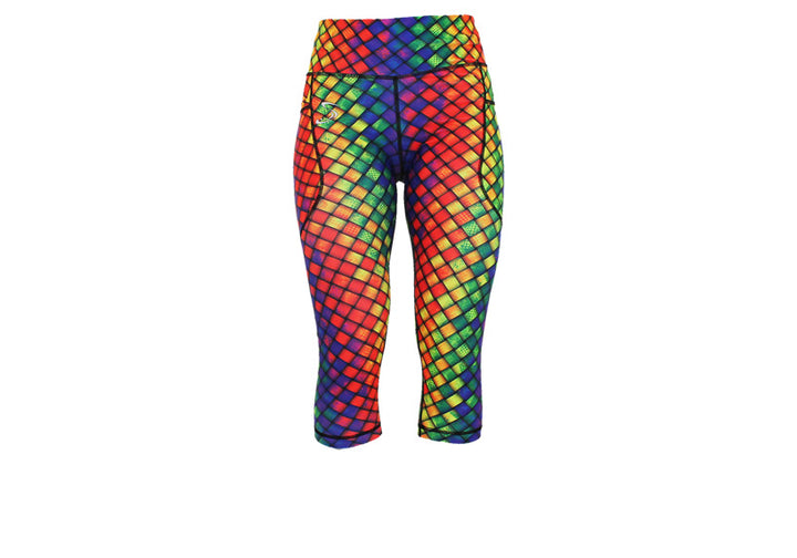 Capri Harlequin leggings with pockets
