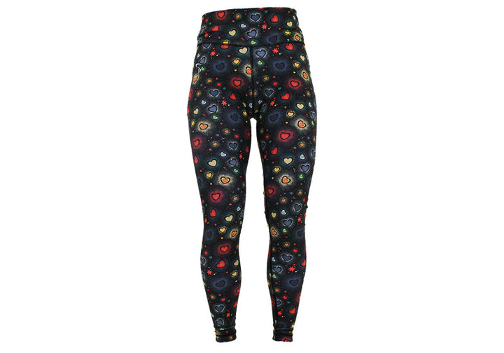 Hazy Hearts leggings with pockets