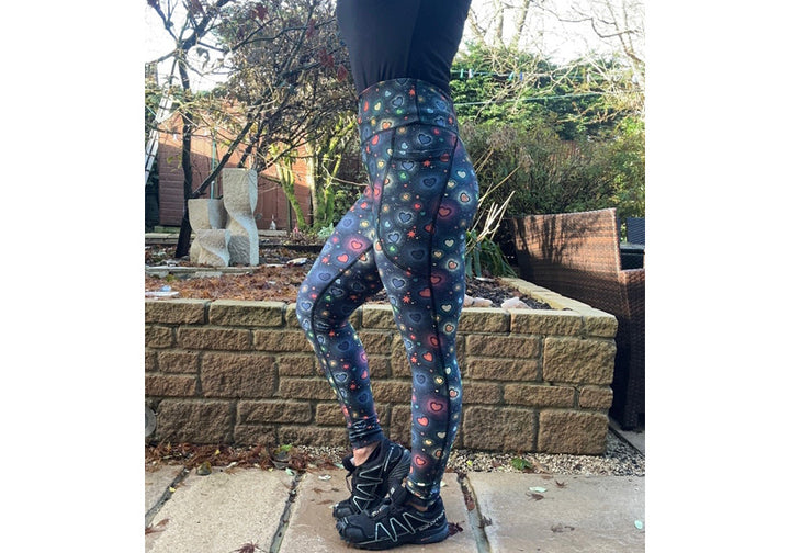 Hazy Hearts leggings with pockets