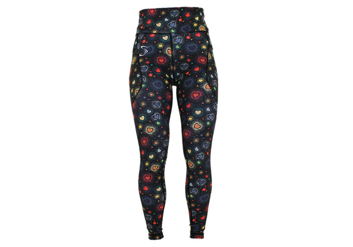 Hazy Hearts leggings with pockets