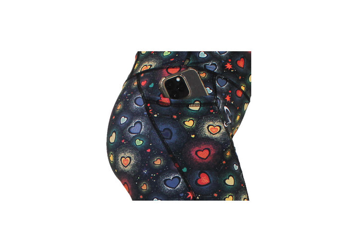 Hazy Hearts leggings with pockets