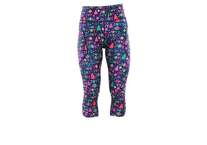 PRE ORDER Capri Jingle Joy Leggings with pockets