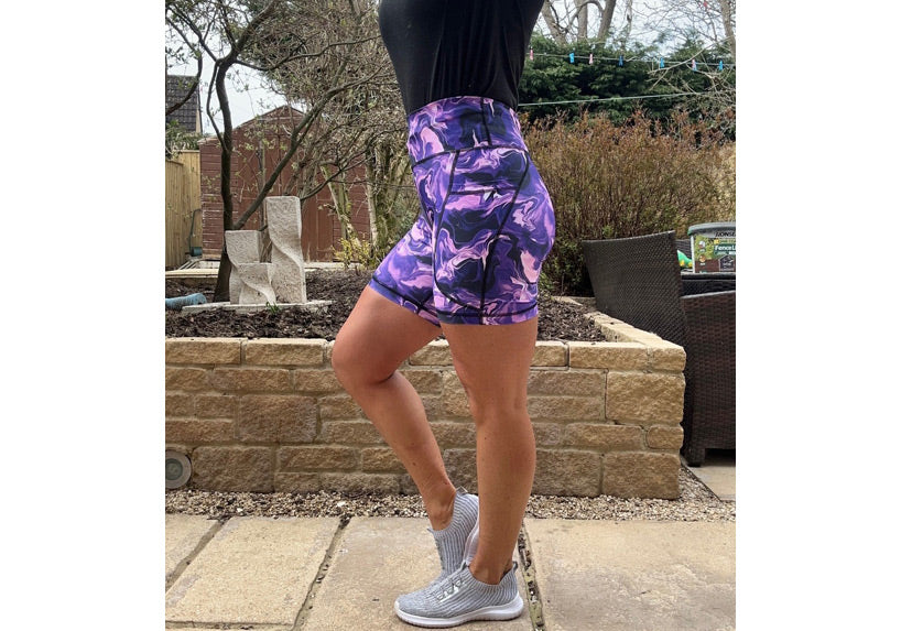 Lavender Haze Mid Shorts with pockets