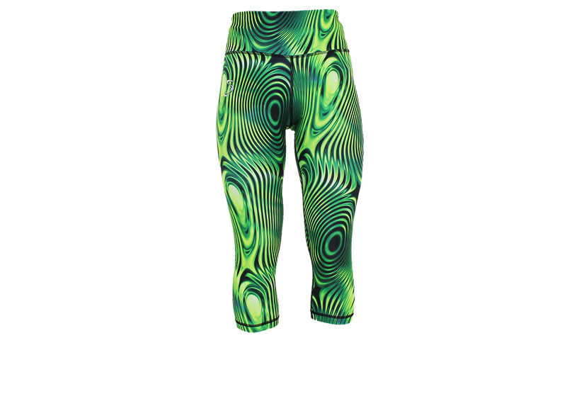 PRE ORDER Capri Lime Ripple Leggings with pockets