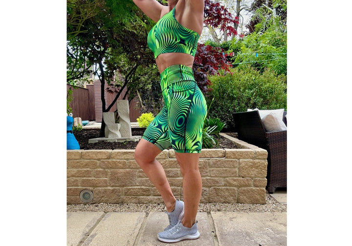 PRE ORDER Lime Ripple Long Shorts with pockets