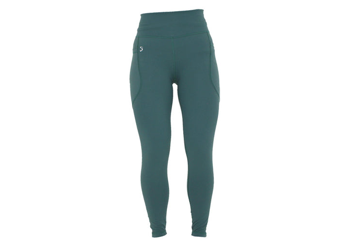 Lincoln Green Premium Sports Leggings with Pockets