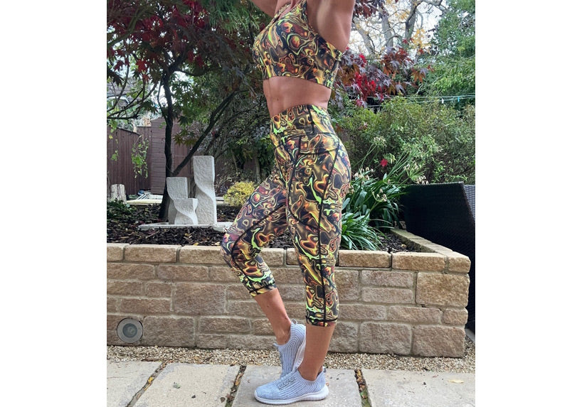 PRE ORDER Capri Liquid Gold Leggings with pockets