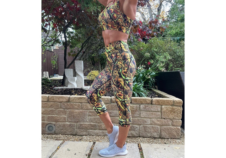 PRE ORDER Capri Liquid Gold Leggings with pockets