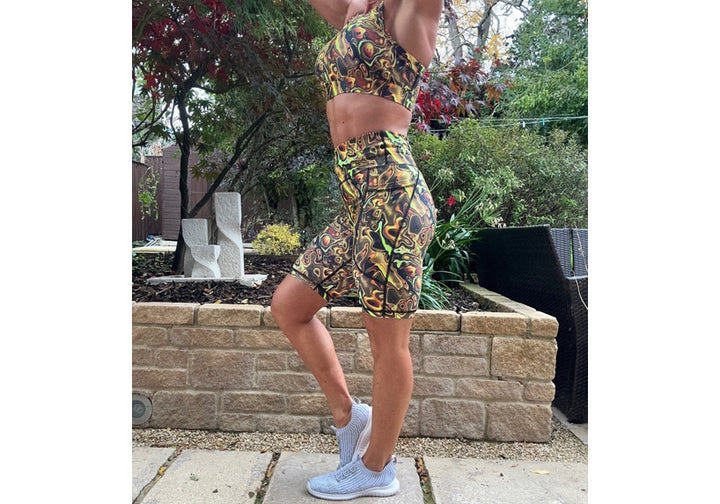 PRE ORDER Liquid Gold Long Shorts with pockets