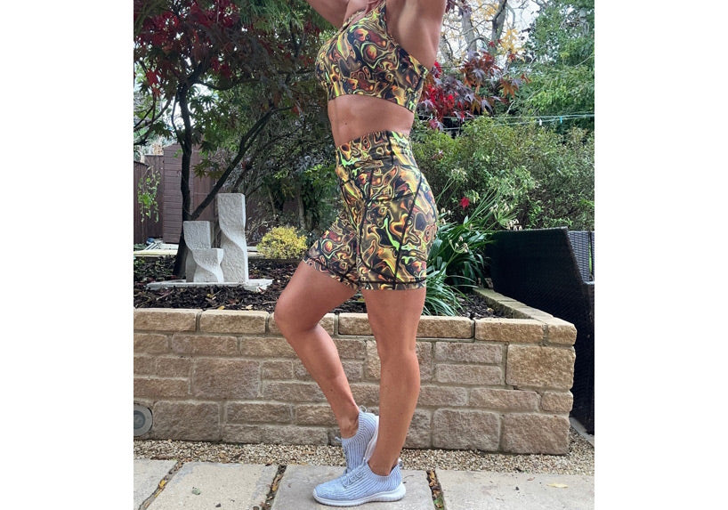 PRE ORDER Liquid Gold Mid Shorts with pocket