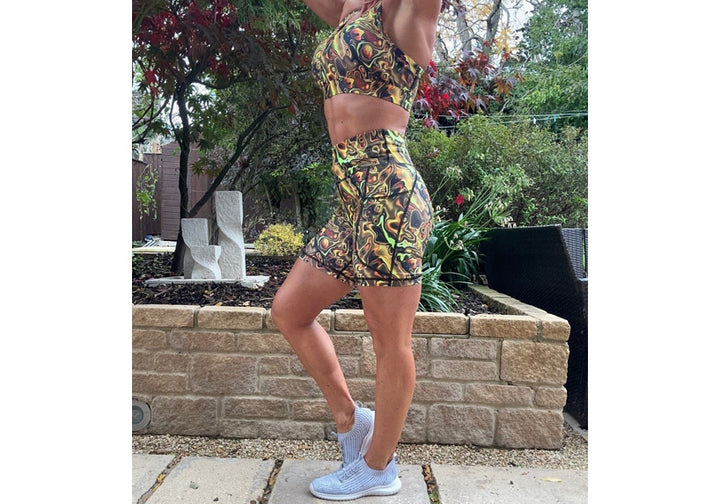 PRE ORDER Liquid Gold Mid Shorts with pocket