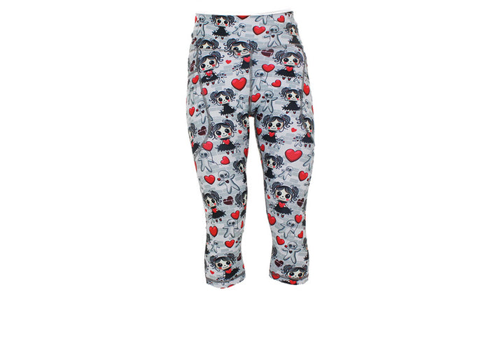 Capri Little Miss Voodoo Leggings with pockets