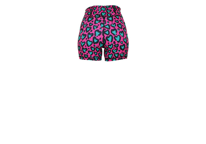 Love Leopard Turquoise Short Shorts