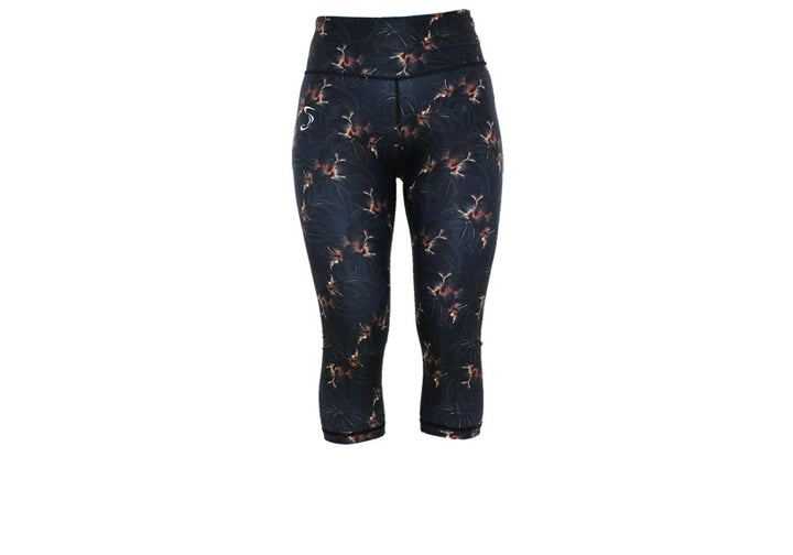 Capri Midnight Blooms Leggings with pockets