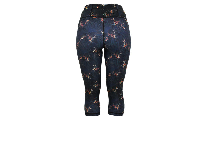 Capri Midnight Blooms Leggings with pockets