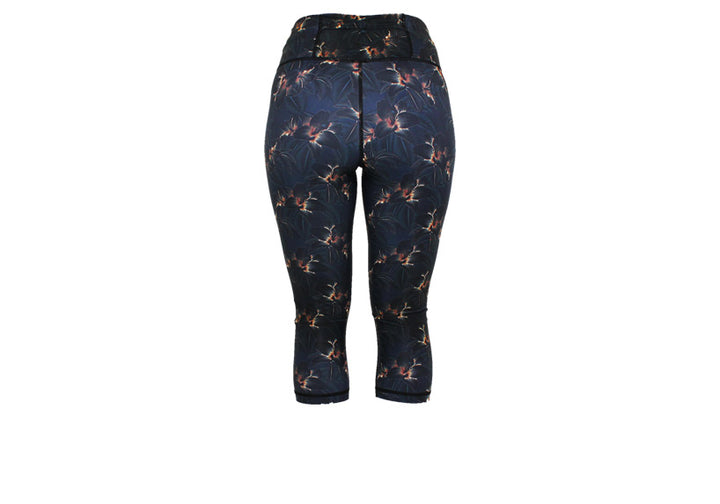 Capri Midnight Blooms Leggings with pockets