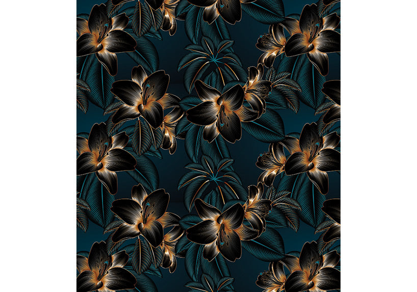 Midnight Blooms Sports Bra