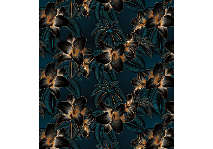 Midnight Blooms Sports Bra