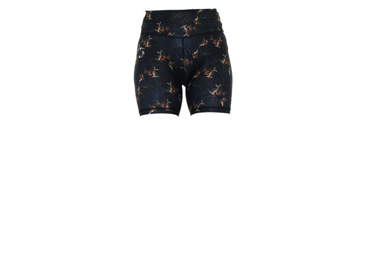 Midnight Blooms Mid Shorts with pockets