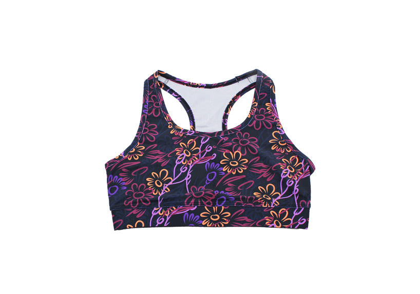 PRE ORDER Midnight Meadow Sports Bra