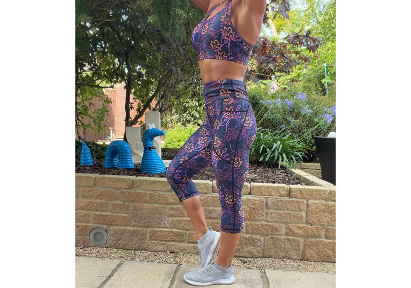 PRE ORDER Capri Midnight Meadow Leggings with pockets