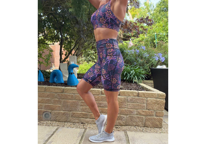 PRE ORDER Midnight Meadow Long Shorts with pockets