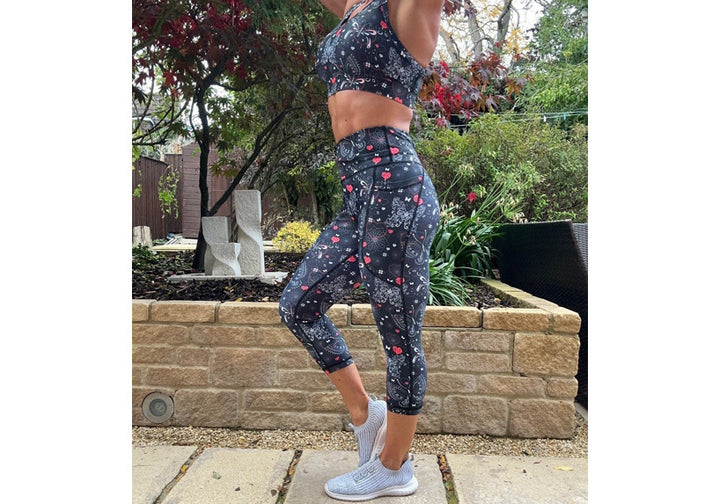 PRE ORDER Capri Midnight Moth Leggings with pockets