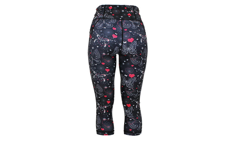 PRE ORDER Capri Midnight Moth Leggings with pockets