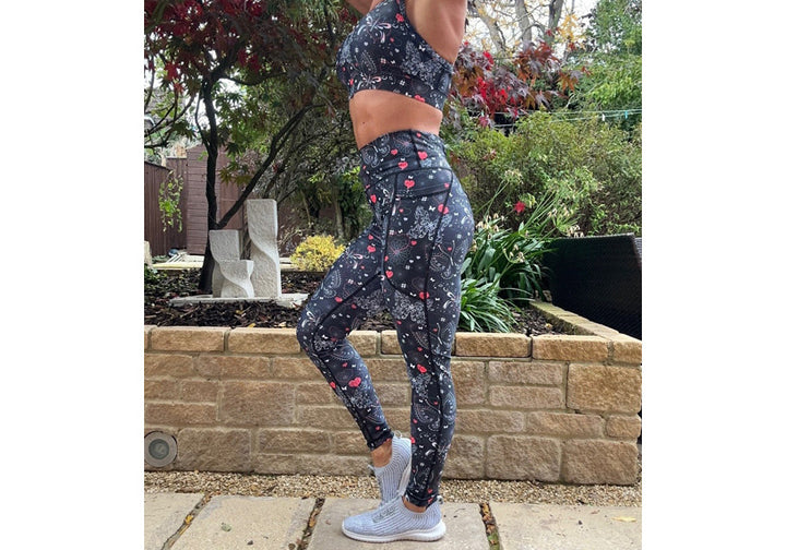 PRE ORDER Winter Midnight Moth Leggings with Pockets