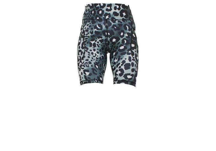 Mirrored Leopard Long Shorts with pockets