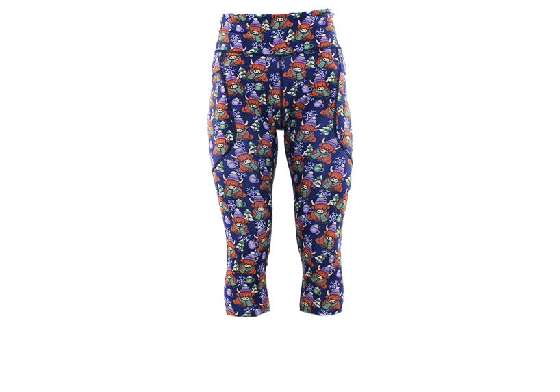PRE ORDER Capri Mooey Christmas Leggings with pockets
